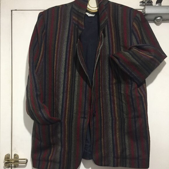 VINTAGE PORTS INTERNATINAL WOOL STRIPED JACKETS SIZE 12 - Picture 1 of 10